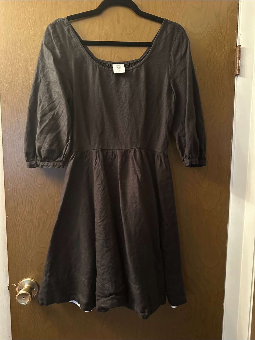 Son de Flor Carmen Black Mini Dress - 100% Linen